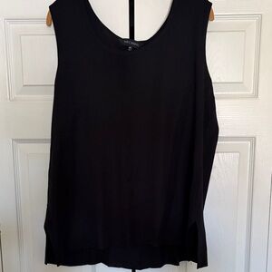 Ming Wang Black Scoop Neck Sleeveless Tank